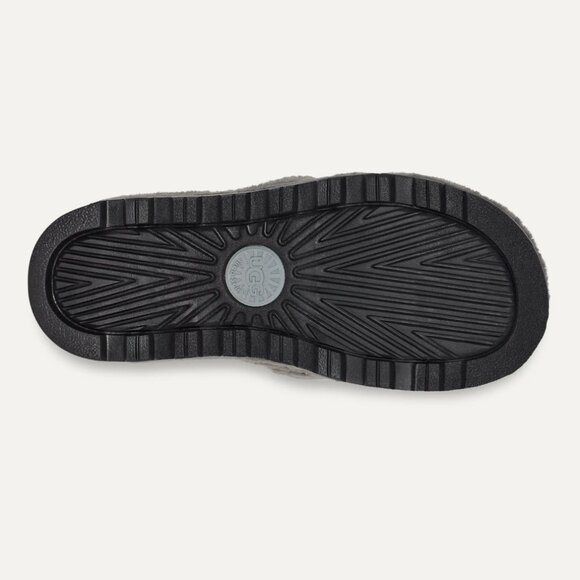 NEW UGG Men Fluff Up Charcoal Slip On Sheepskin Fur Slide Slippers - Picture 6 of 6